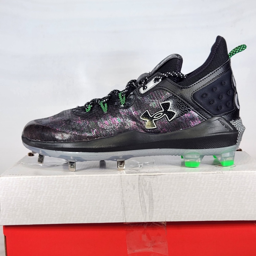 Under Armour Baseball Cleats Mens Size 9 Black Harper 8 Low ST Hybrid Spikes